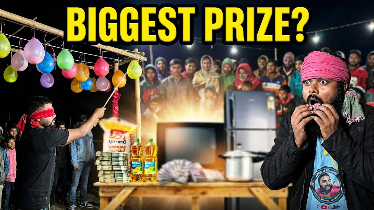 IMPOSSIBLE Blindfold Balloon Game! 🎈 Prize or Flour Face? 