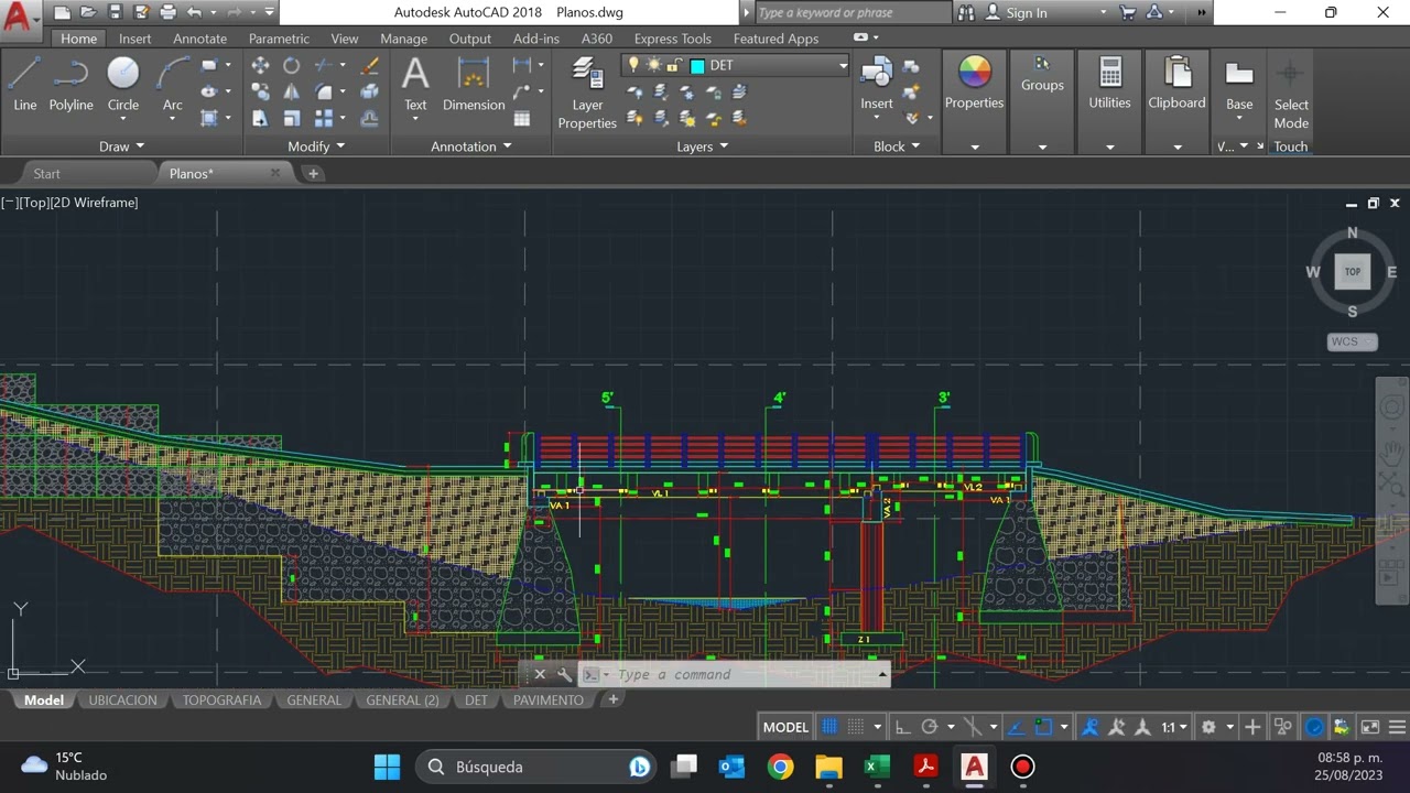 Parte 1 Dise&ntilde;o de puente 16m vigas tipo T concreto/hormig&oacute;n reforzado utilizando AASHTO