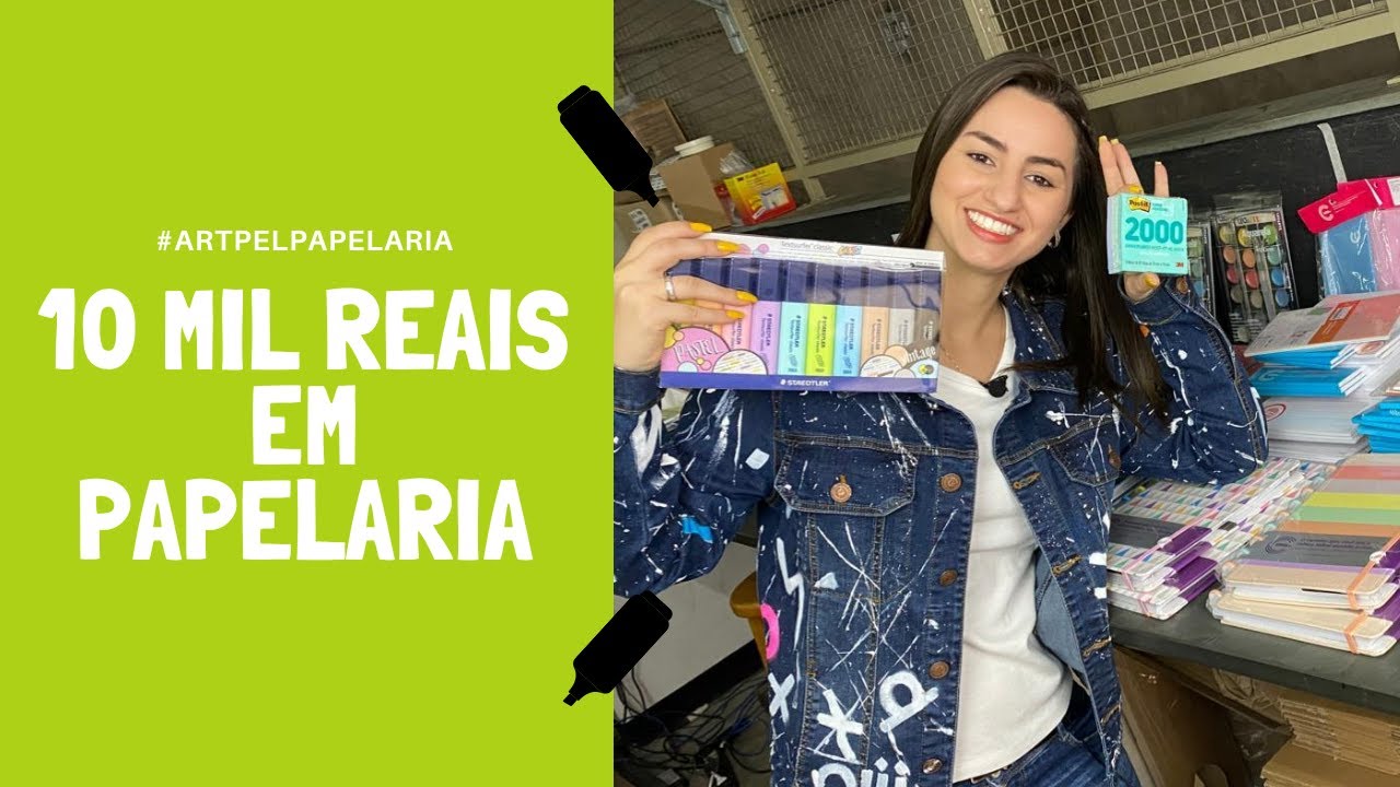 10 MIL REAIS EM PAPELARIA | Ana Daryma | Papelaria Art Pel