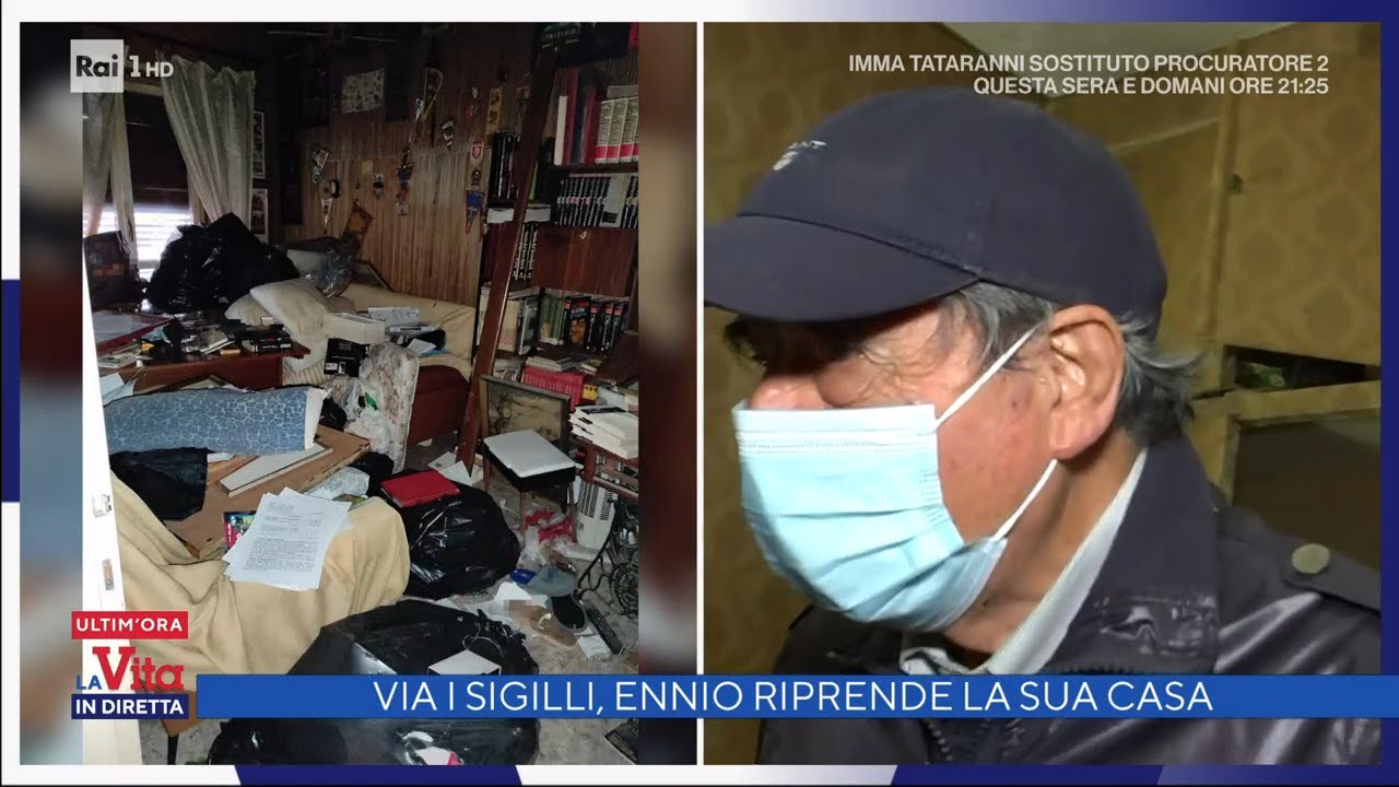 Via i sigilli, Enio riprende la sua casa - La vita in diretta 08/11/2021