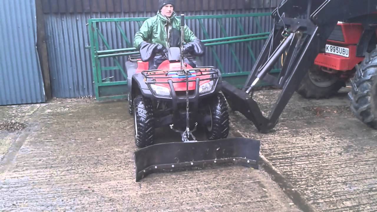 Home made Quad ATV yard scraper or snow plow Honda TRX 350