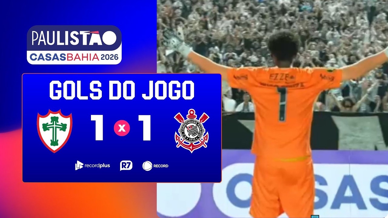 Portuguesa 1 (7) x (8) 1 Corinthians: gols do jogo e pênaltis com Cléber Machado