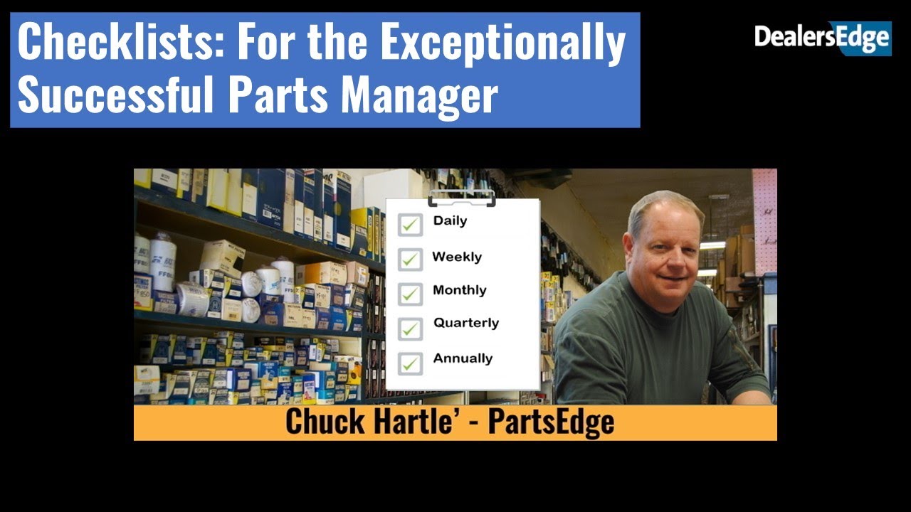 The Exceptionally Successful Dealership Parts Manager
