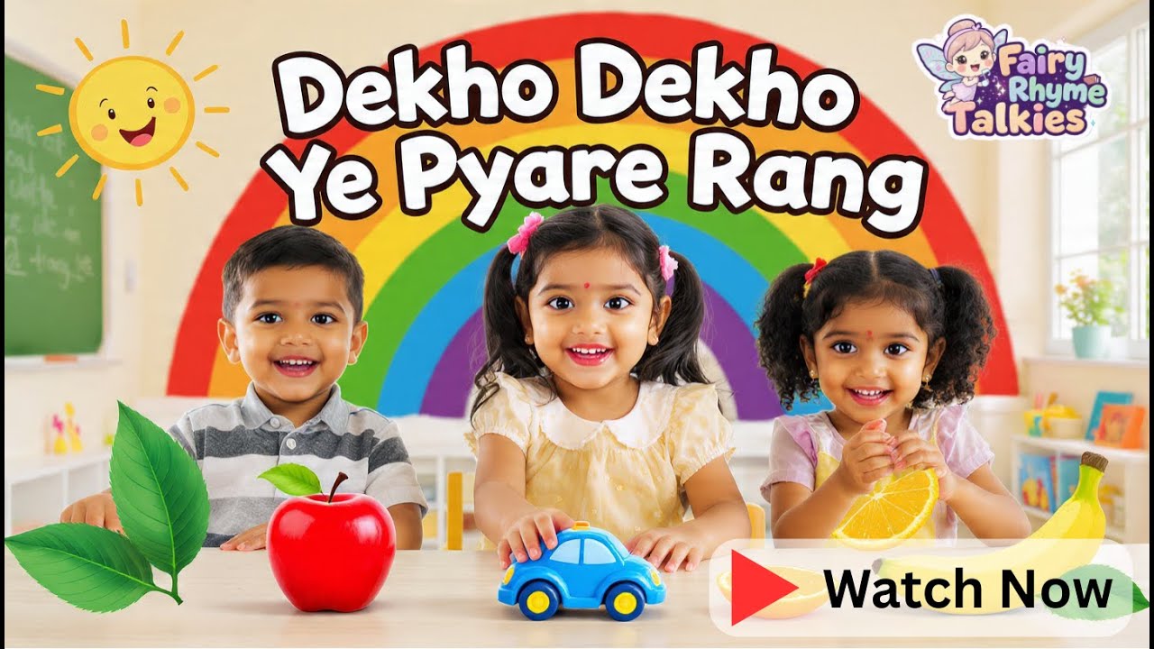 Kids Love This! 🌈 Teach 12 Hindi Colors (Rang) with Fun Music | Full Lesson for Preschoolers