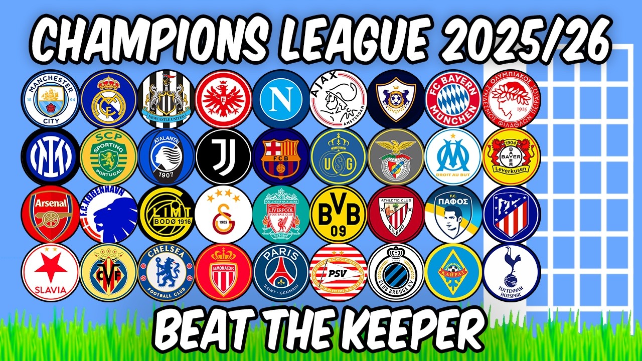 Beat The Keeper - Champions League 2025/26 - Algodoo Marble Race