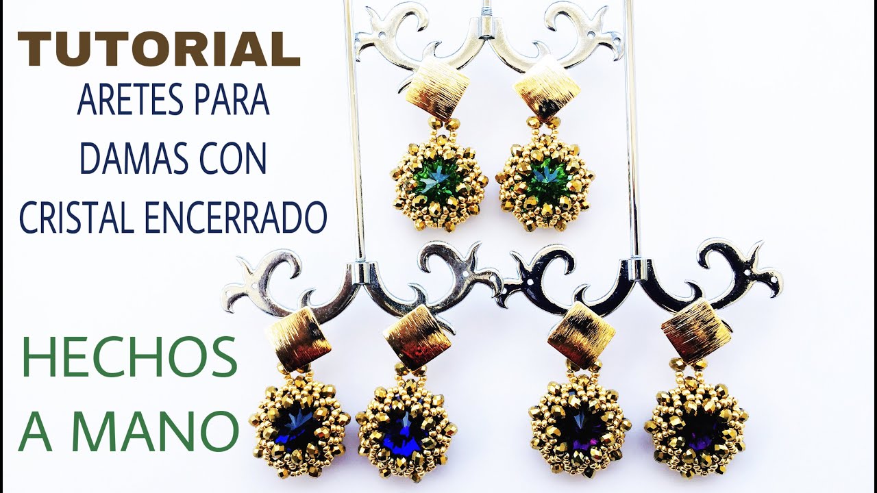 TUTORIAL DE BISUTERIA, COMO FORRAR UN BOTÓN EN CRISTALES DE 18MM / POR ACCESORIES DESIGN