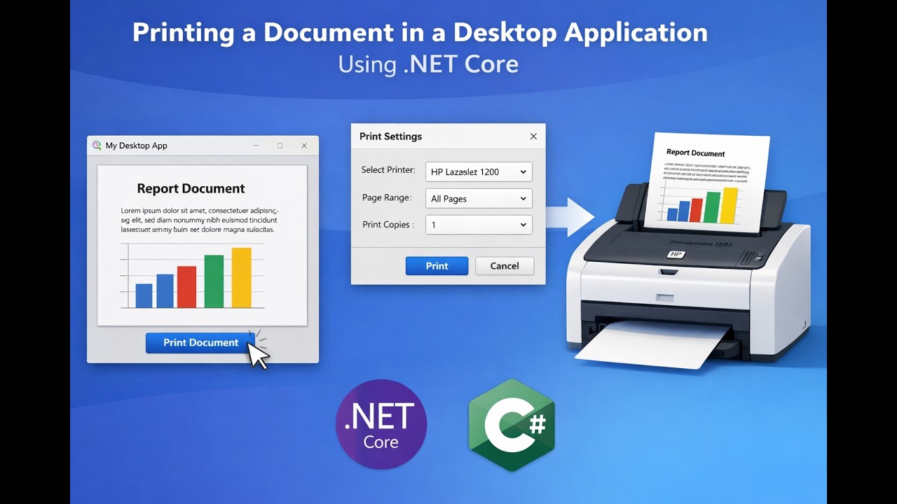 Step by Step Guide to Printing a Document in a Windows Application Using .NET Core