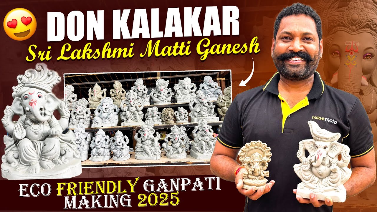 Don Kalakar Sri Lakshmi Matti Ganesh Ep1 | Eco Friendly Ganpati Making 2025 | Clay Ganesh at Nagole