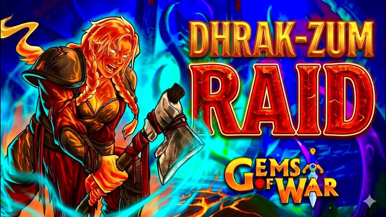 GEMS OF WAR - Amazing Raid Boss Teams - Dhrak-Zum Underspire Lazy Team - June Mythic Spoiler!