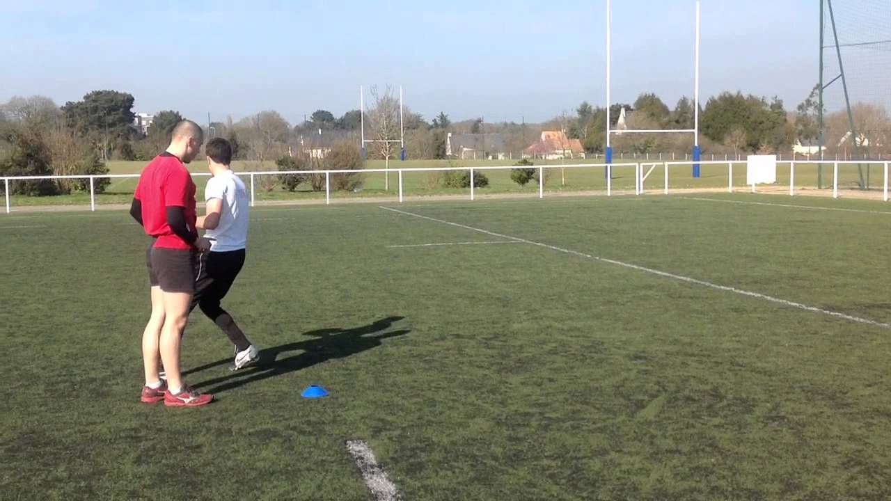 Réception jeu au pied haut