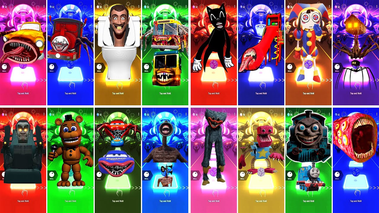 MEGAMIX: BRAINROT BUS 🆚 BRAINROT FESTIVAL 🆚 BRAINROT IDOL 🆚 BRAINROT BONES | Tiles Hop EDM Rush!