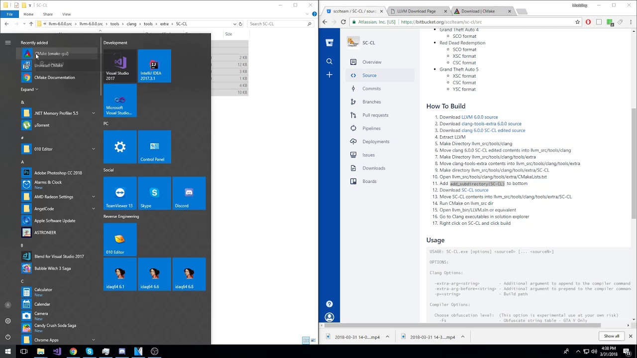Building SC-CL with Visual Studio 2017