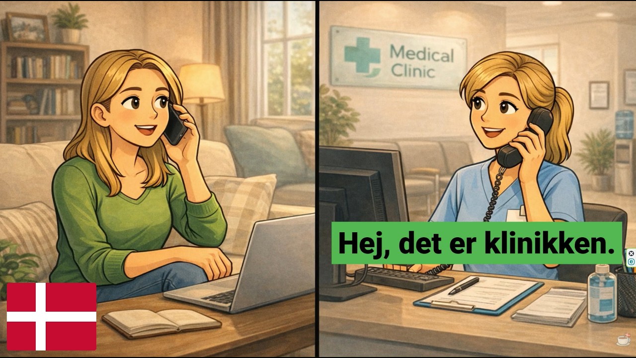 Danish for Beginners – 5 Real-Life Conversations (Hospital, Hotel, Work, Transport & Phone)