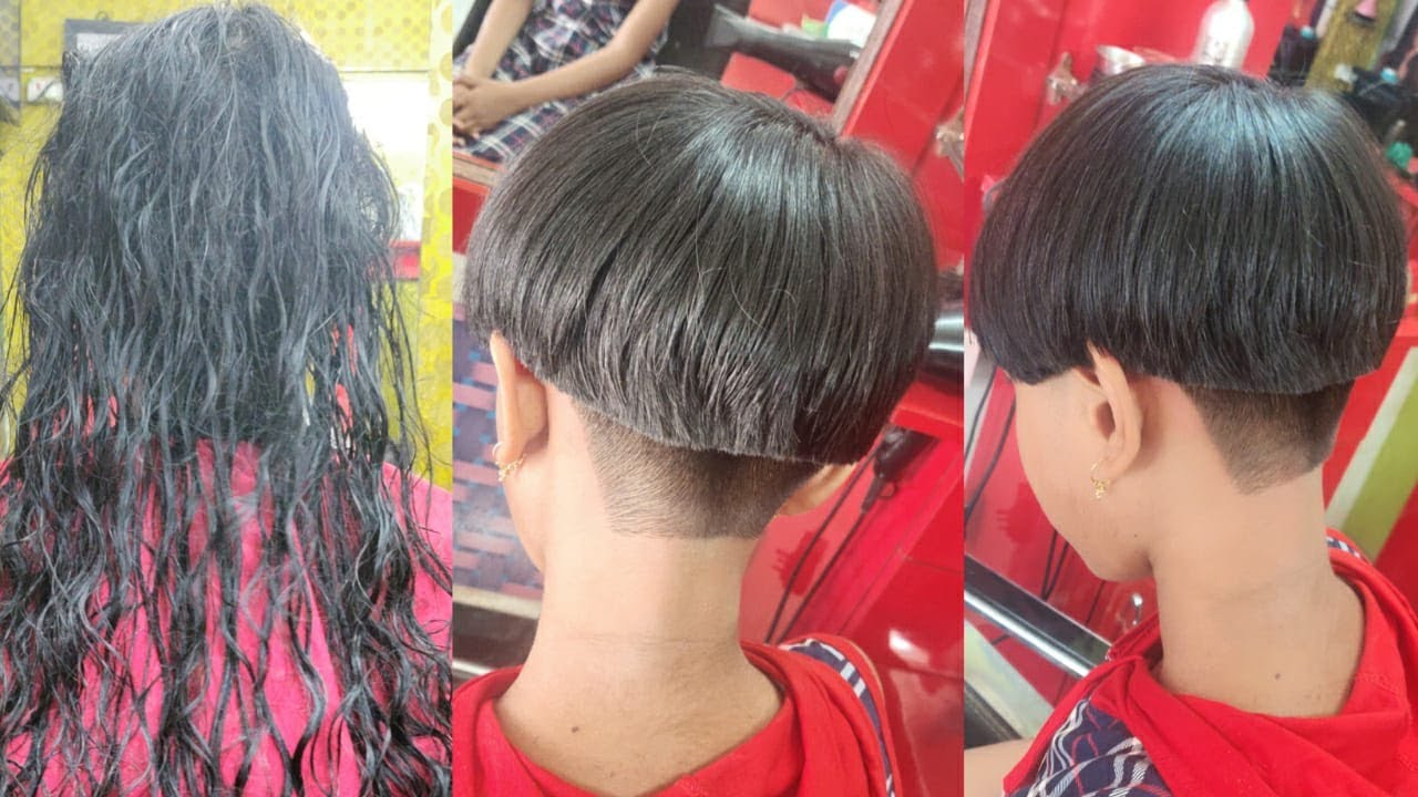 Extreme Short Haircuts for women 2021/Long to very Short Haircut / Nape shave / Hair Transformation