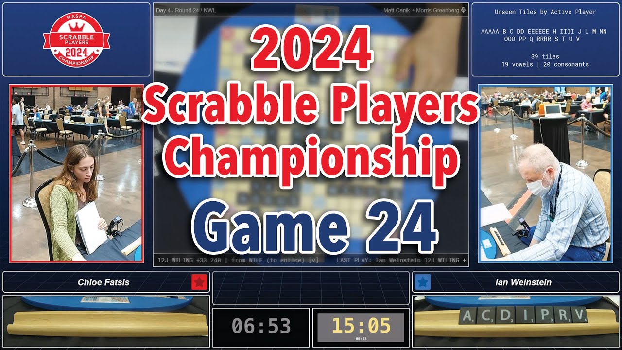 2024 Scrabble Players Championship - Game 24 - Chloe Fatsis vs. Ian Weinstein (NWL)