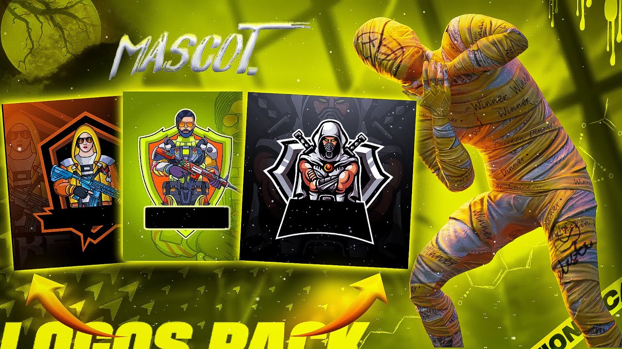 😍😍TOP 10 MASCOT LOGO PACK!! PUBG MASCOT LOGO PACK FREE#mascotlogopack