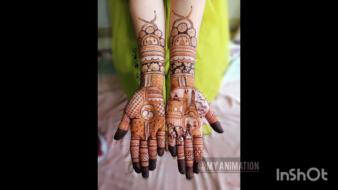 Latest engagement mehndi designs//bridal mehndi designs#viralvideo 
