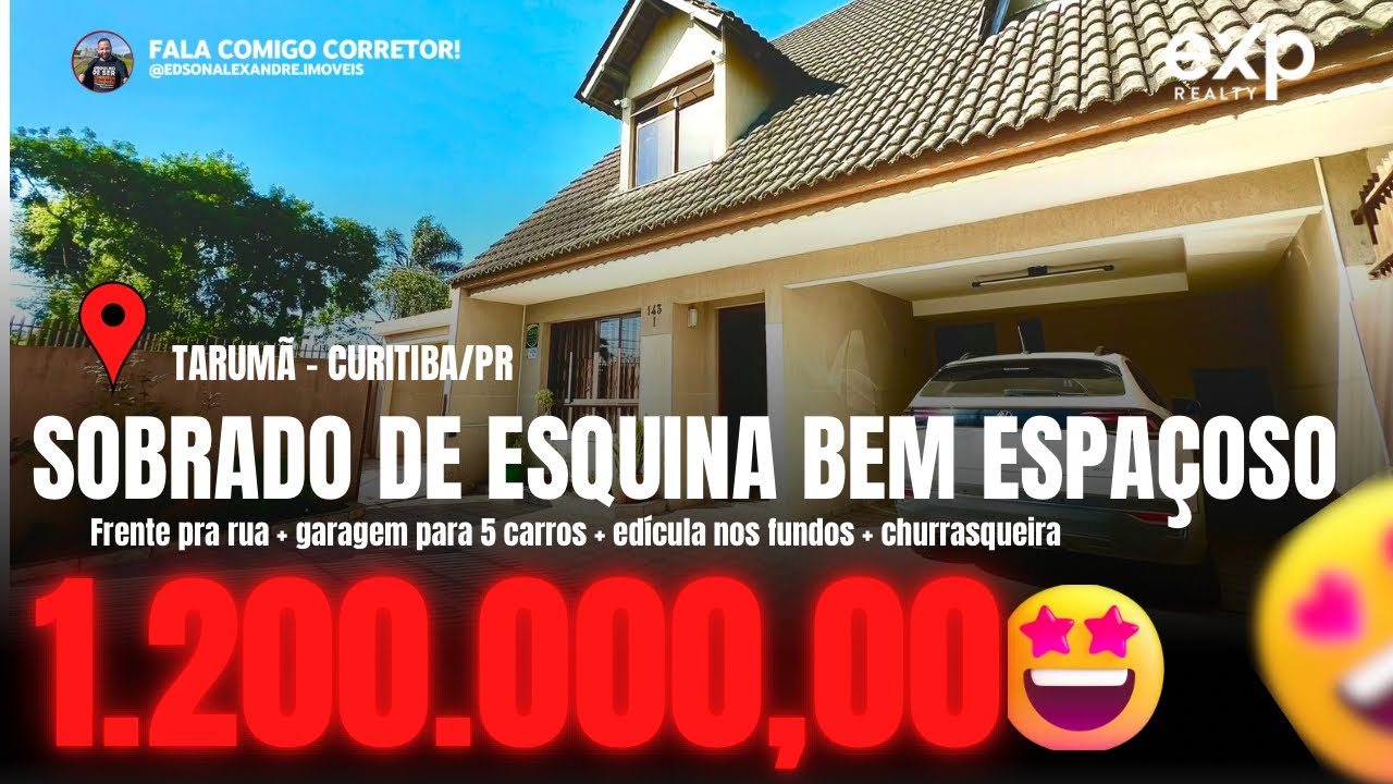 Maravilhosa casa em Curitiba no bairro Tarumã !! R$ 1.200.000,00 😱♥️