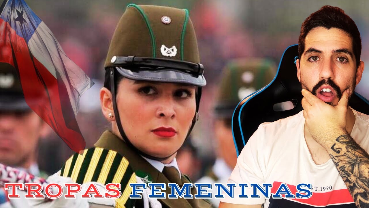 ESPAÑOL REACCIONA A LAS TROPAS FEMENINAS DEL EJERCITO CHILENO 2022 | MAGNIFICO | #chile #reaccion