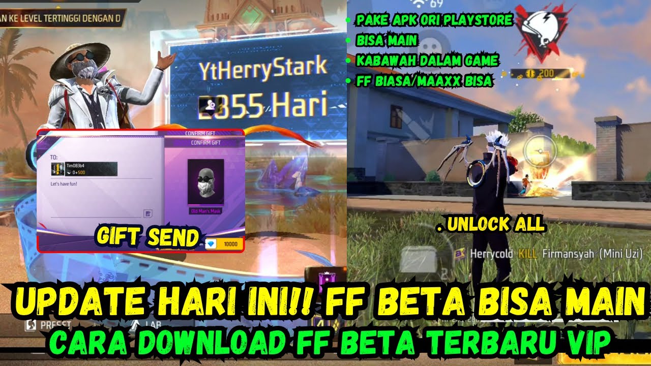 BISA MAIN TERUS ✅ CARA DOWNLOAD FFKIPAS VIP ORI 2026 GRATIS‼️FF BETA2025 LINK MEDIAFIRE SEMUA HP 