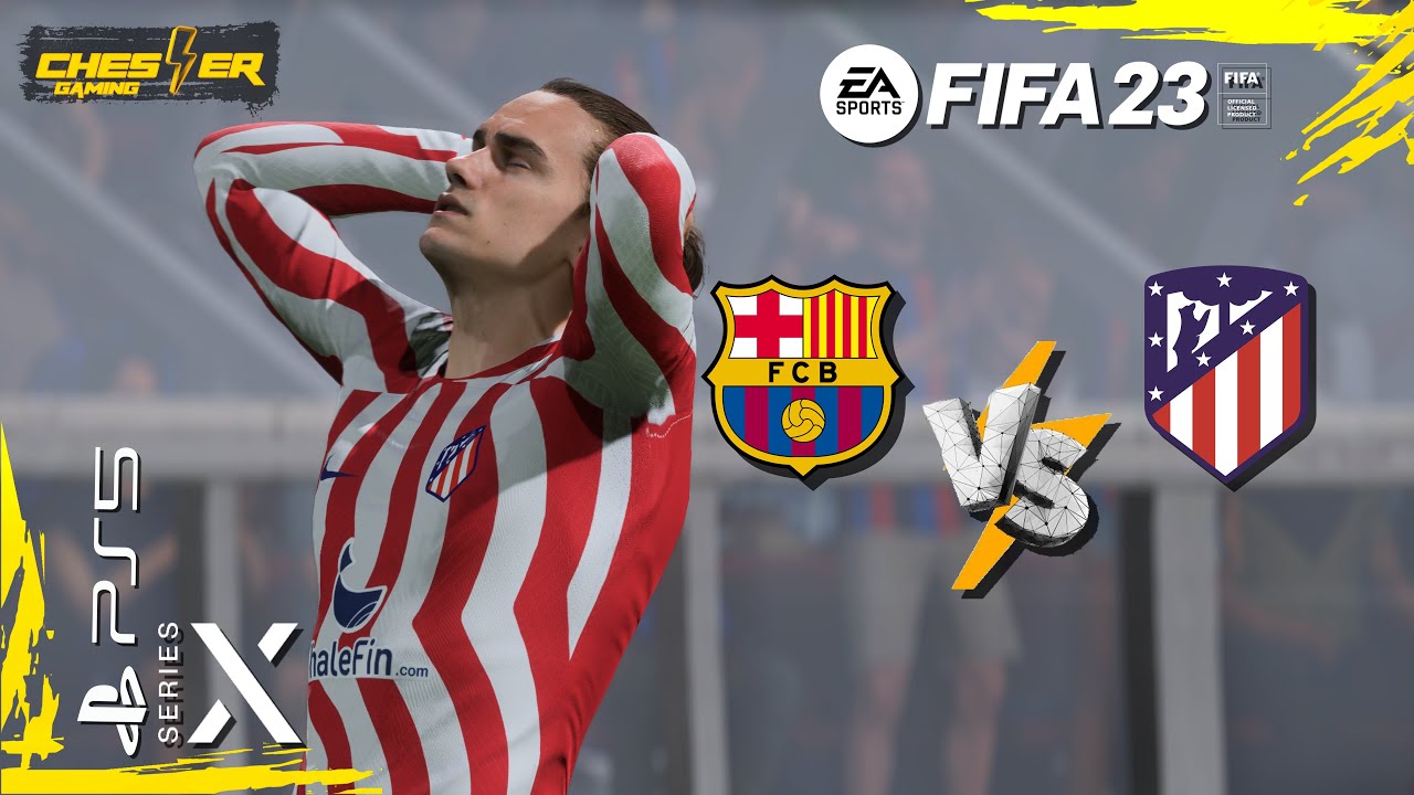 برشلونة وأتليتكو تعليق عربي النسخة المحسنة سوني 5 - FIFA 23 PS 5 ARABIC COMMENTARY