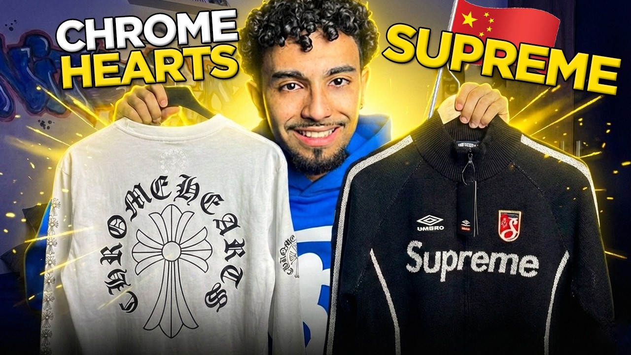 COMPREI PEÇAS DE GRIFE MUITO BARATAS NA HOOBUY! (Chrome Hearts, Louis Vuitton, Supreme, Palace)