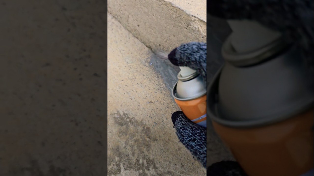 Fixing the stairs by Gummy Spray #experiment #satisfying