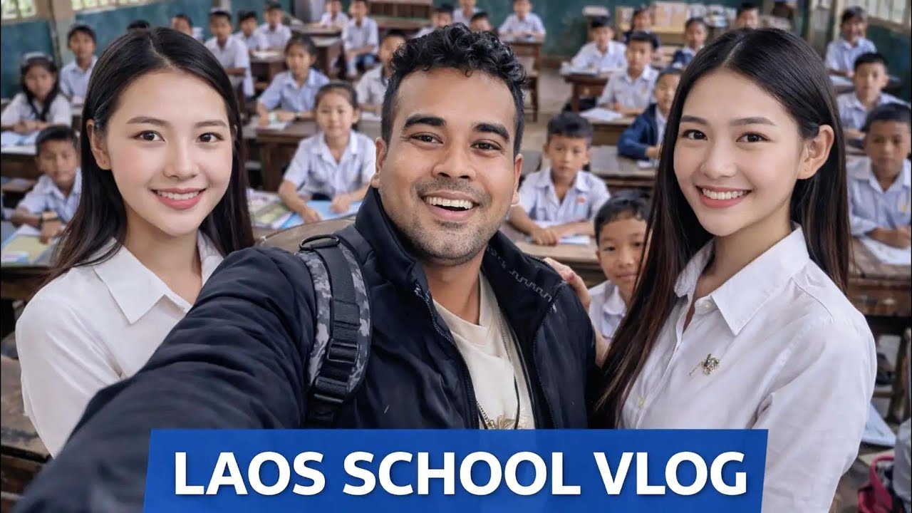 জামাই আদরে Laos School 😍 | গ্রামে ঢুকেই স্কুলে ঢুকে পড়লাম | Laos School Vlog Bangla