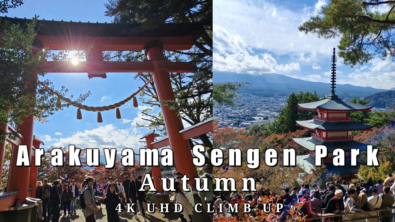 CLIMB UP | Arakurayama Sengen Park 4K UHD | 13-Minute Walking Journey to Chureito Pagoda 🌸🗻