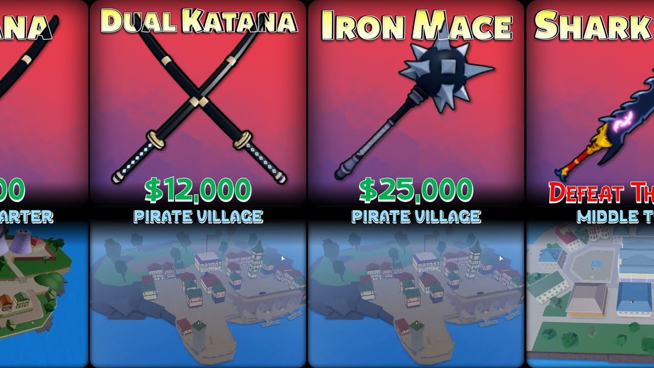 Blox Fruits All Swords Location In 1 Sea