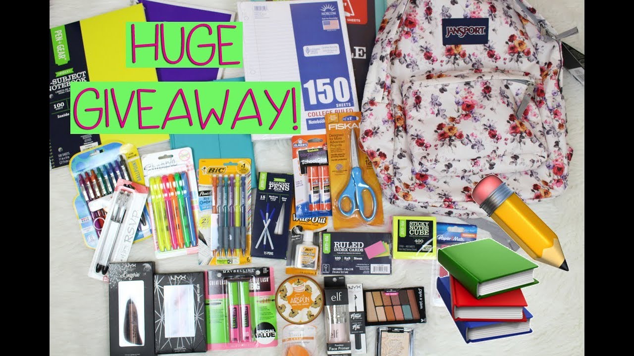 INTERNATIONAL BACK TO SCHOOL GIVEAWAY 2018! SCHOOL SUPPLIES & MAKEUP PRODUCTS (CLOSED)