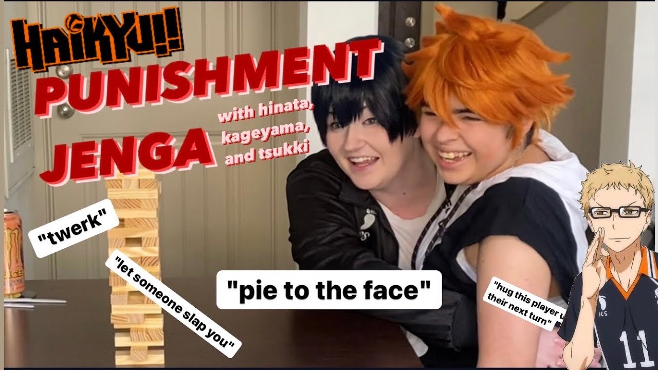PUNISHMENT JENGA with kageyama, hinata, and tsukishima