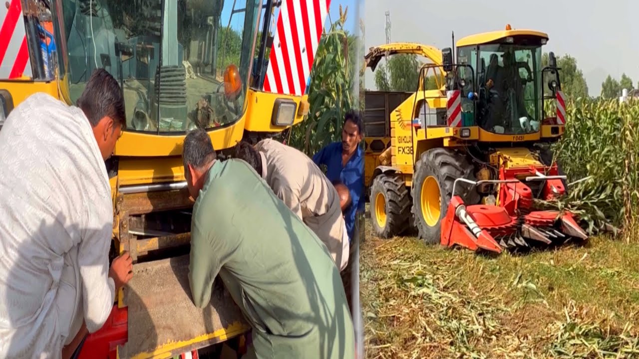 wonder full process of Restoration fodder cutter harvester blade router in Field .