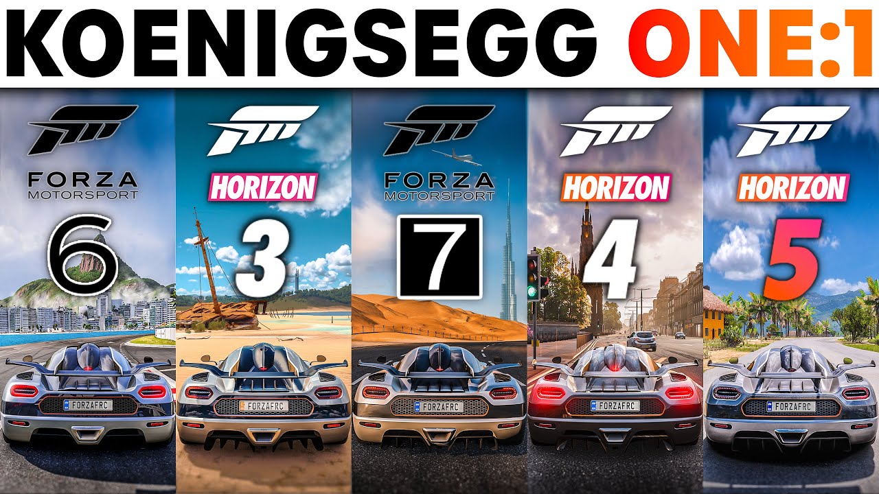 The Evolution Of The Koenigsegg One:1 In Every Forza Game | Has It Gotten Faster? (2015-2021)