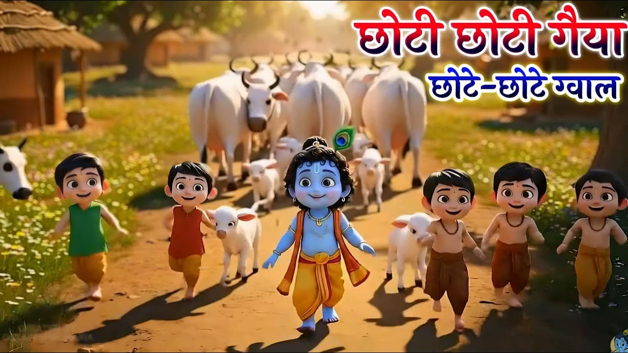 छोटी छोटी गैया छोटे छोटे ग्वाल। Choti Choti Gaiya Chote Chote Gwal। #kanha #krishna #krishnabhajan