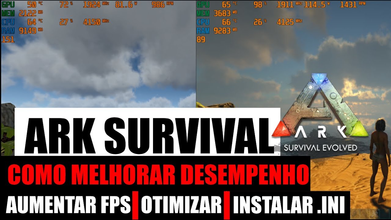 Ark Survival - Melhor desempenho em PCs FRACOS e ganhar FPS