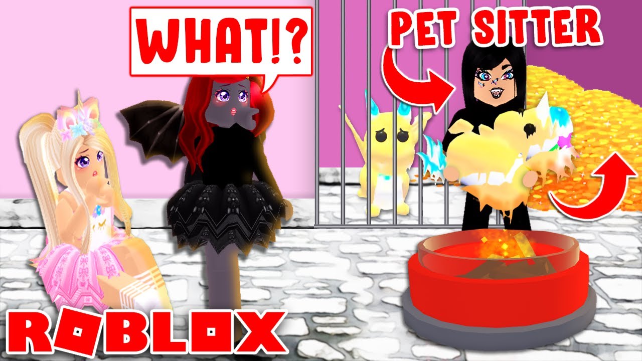 The WORST Pet Sitter EVER Tried To MELT Our Golden Pets In Adopt Me! (Roblox)