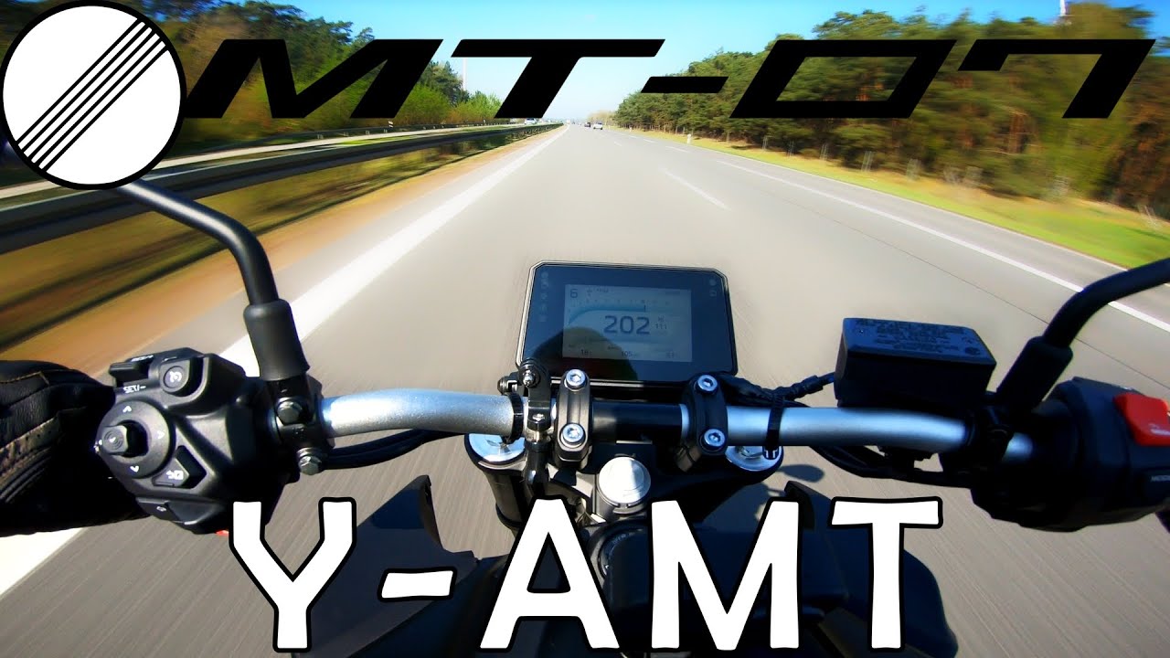 Yamaha MT-07 Y-AMT | Top Speed on Autobahn | Pure Sound POV