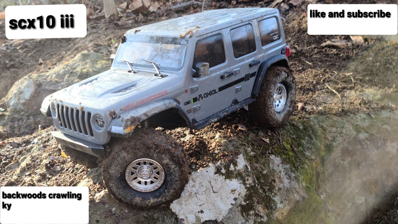 axial scx10 iii motor swap and test run on new part of the homemade rc course