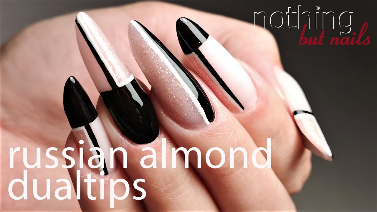 russian almond dualtips - naildesign