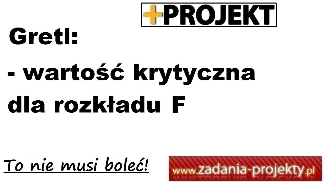 Rozkład F - wartość krytyczna przy teście na spadek wariancji w programie Gretl