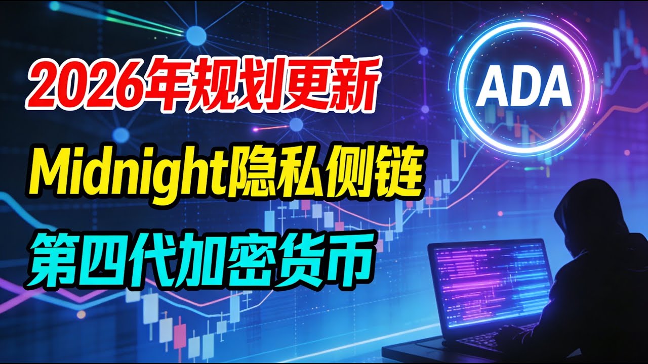ADA 2026年规划更新！Midnight第四代加密货币！打通比特币、XRP与顶级DApp跨链化！深耕隐私Midnight侧链