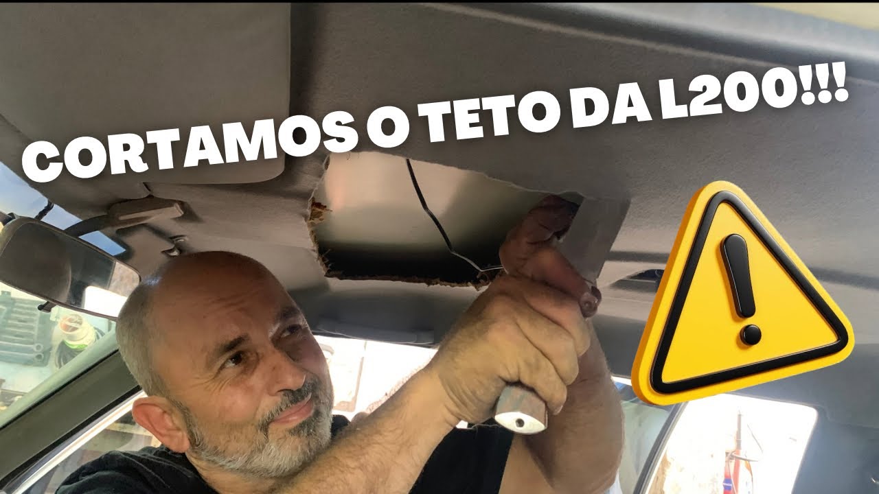 🔥😱 CORTAMOS O TETO DA L200 | AGORA COM TETO SOLAR | 4K VIDEO😱🔥