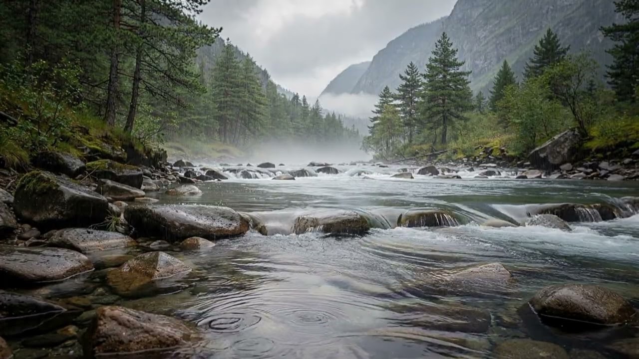 Peaceful Mountain River Sounds 8 Hours of Relaxing Water Flow for Deep Sleep & Focus