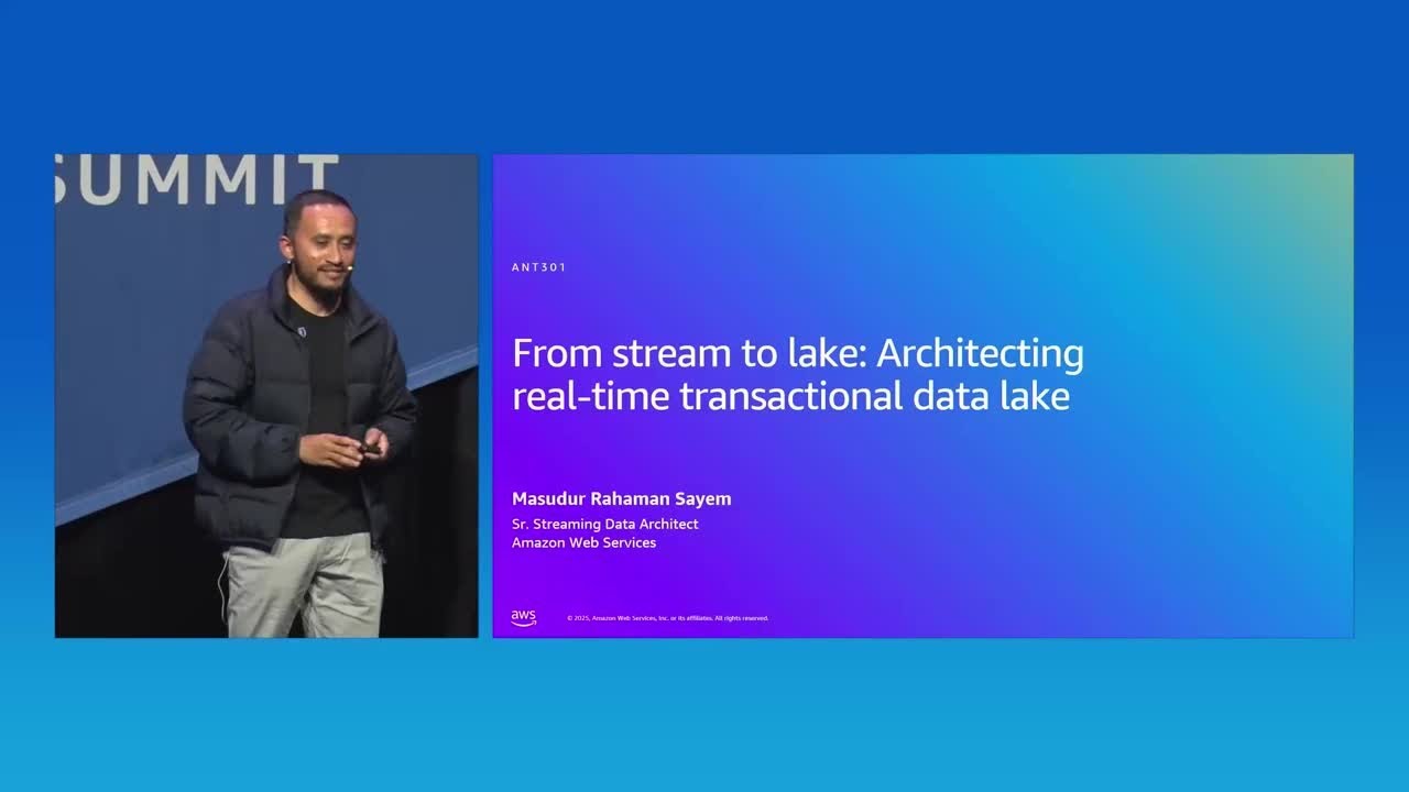 AWS Summit Sydney 2025: Architecting real-time transactional data lake