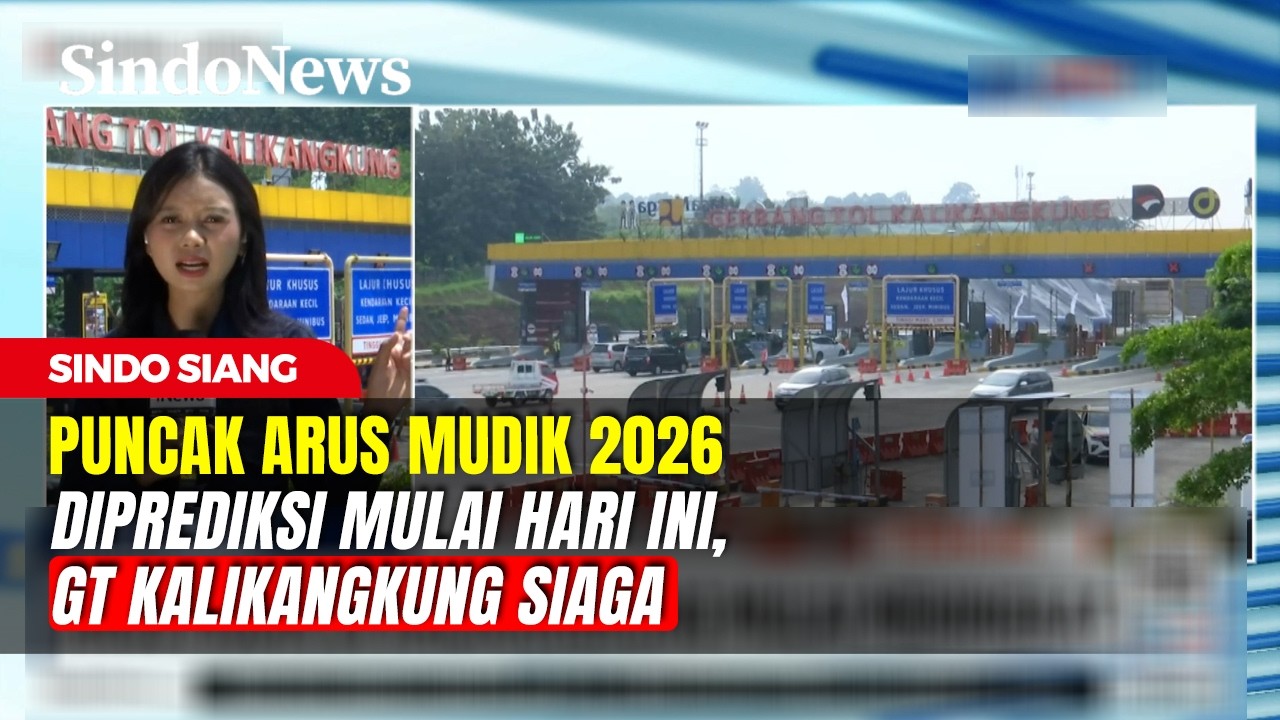 Siap-Siap! Puncak Arus Mudik 2026 Diprediksi Mulai Hari Ini, GT Kalikangkung Siaga | Sindo Siang