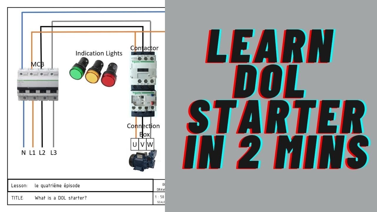Episode 4 - DOL Motor Starter Direct Online wiring diagram - explained by a M&E engineer!