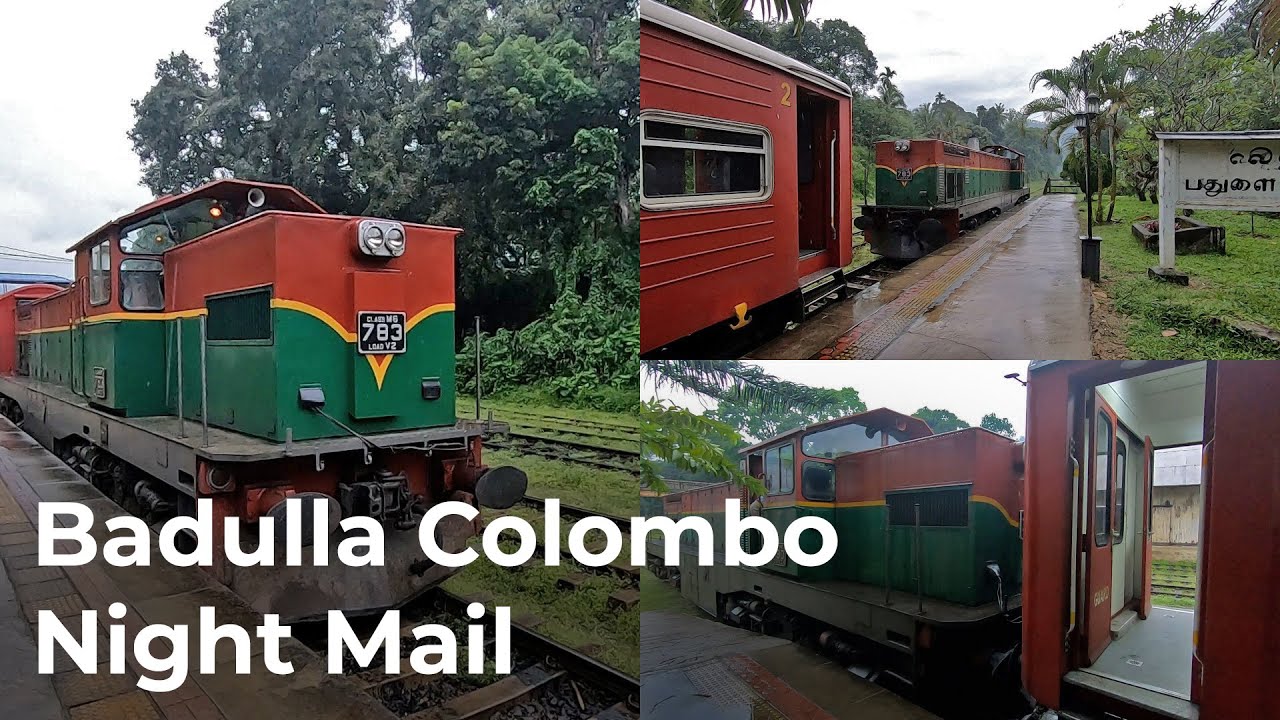 Train Number 1046 Badulla Colombo Night Mail Getting Ready to Depart in Sri Lanka Railways