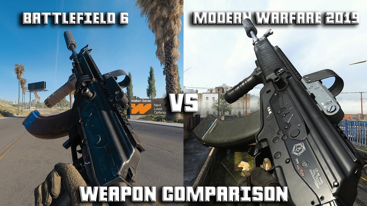 BATTLEFIELD 6 SS2 VS MODERN WARFARE 2019 : WEAPON WITH ATTACHMENT COMPARISON 4K