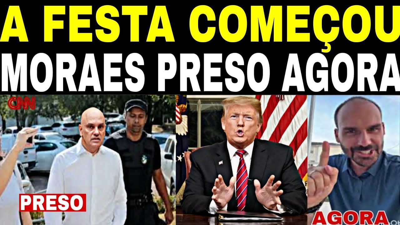 GLÓRIA A DEUS! MORAES PRESO NESSE MOMENTO NO STF PF CUMPRE ORDEM TRUMP EDUARDO BOLSONARO GONET PGR